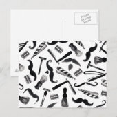 Mustache Razor Scheerapparaat Waterverf Barber Pat Briefkaart (Voorkant / Achterkant)