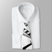 Mustache Razor Shaver Waterverf Barber Pattern Stropdas (Gebonden)