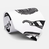 Mustache Razor Shaver Waterverf Barber Pattern Stropdas (Opgerold)