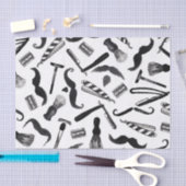 Mustache Razor Shaver Waterverf Barber Pattern Tissuepapier (Craft)