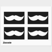 Mustache Rechthoekige Sticker (Vel)