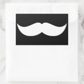 Mustache Rechthoekige Sticker (Tas)