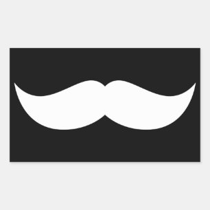 Mustache Rechthoekige Sticker