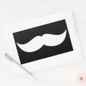 Mustache Rechthoekige Sticker (Envelop)