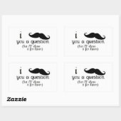 Mustache Rechthoekige Sticker (Vel)