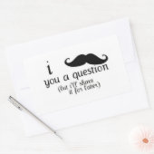 Mustache Rechthoekige Sticker (Envelop)