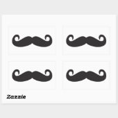 Mustache Rechthoekige Sticker (Vel)