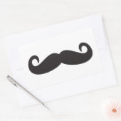 Mustache Rechthoekige Sticker (Envelop)