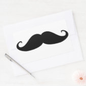 Mustache Rechthoekige Sticker (Envelop)