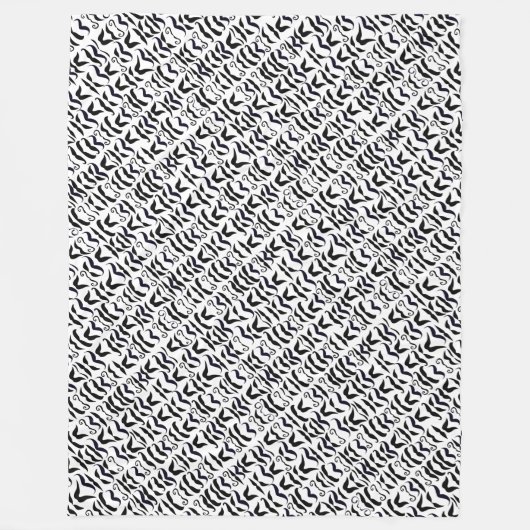  Mustache Respecteert het stadionpatroon Fleece Deken (Voorkant)