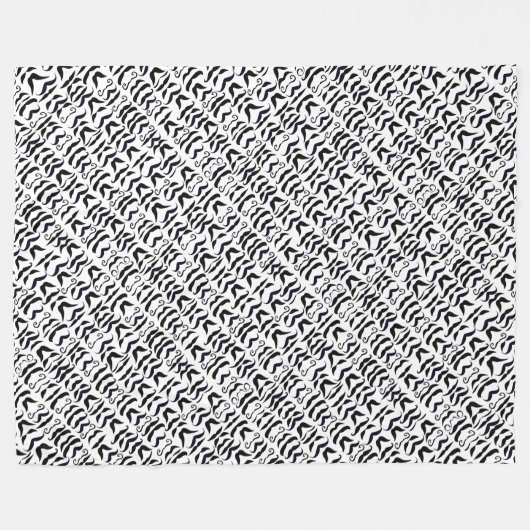  Mustache Respecteert het stadionpatroon Fleece Deken (Voorkant (Horizontaal))