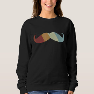 Mustache Retro Style  Trui