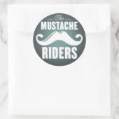 Mustache Riders Stickers- Rond 3 inch Ronde Sticker (Tas)