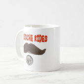 MUSTACHE RIDES 25 CENTEN KOFFIEMOK (Voorkant links)