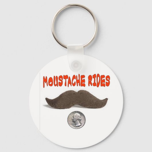 MUSTACHE RIDES 25 CENTEN SLEUTELHANGER (Voorkant)