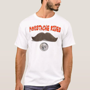 MUSTACHE RIDES 25 CENTEN T-SHIRT