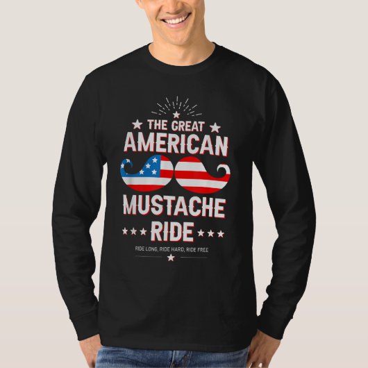 Mustache Rides Cadeaus T-shirt (Voorkant)
