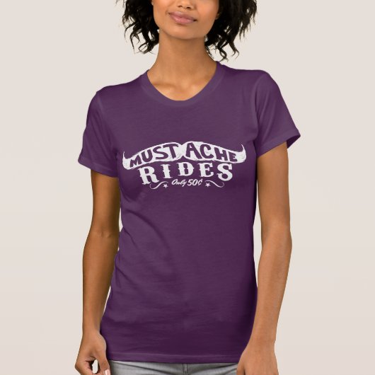 Mustache Rides T-shirt (Voorkant)