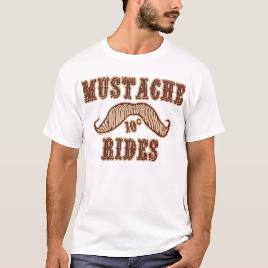 Mustache Rides T-shirt (Voorkant)