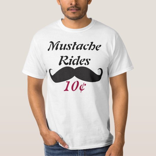 Mustache Rides T-shirt (Voorkant)