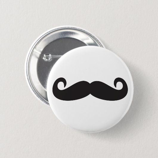 Mustache Ronde Button 5,7 Cm (Voorkant /achterkant)