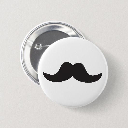 Mustache Ronde Button 5,7 Cm (Voorkant /achterkant)