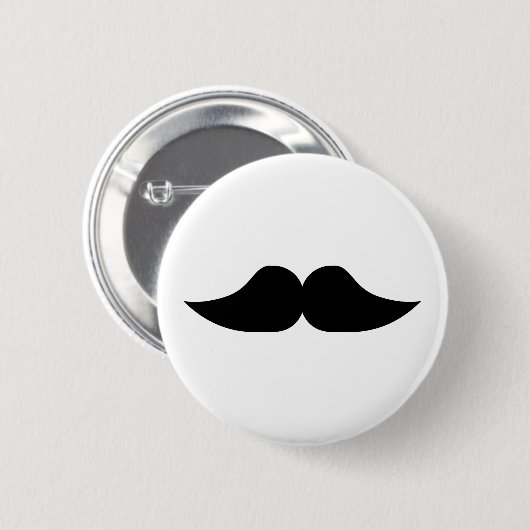 Mustache Ronde Button 5,7 Cm (Voorkant /achterkant)