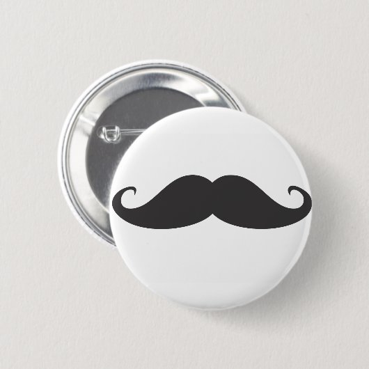 Mustache Ronde Button 5,7 Cm (Voorkant /achterkant)