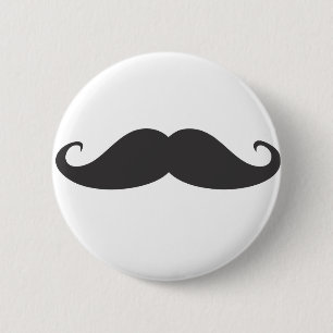 Mustache Ronde Button 5,7 Cm