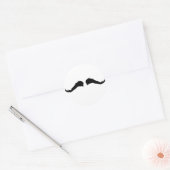 Mustache Ronde Sticker (Envelop)