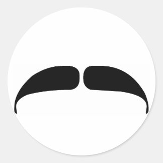 Mustache Ronde Sticker