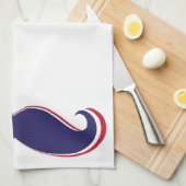 Mustache - Rood, wit en blauw Theedoek (Quarter Fold)