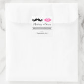 Mustache & Roze Lippen Bruiloft Favor Stickers (Tas)