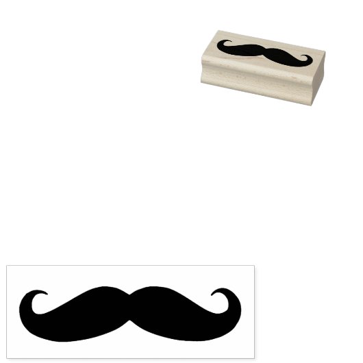 Mustache Rubberstempel (Gestempeld)