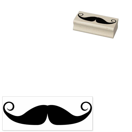 Mustache Rubberstempel (Gestempeld)