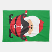 Mustache Santa Claus Theedoek (Horizontaal)