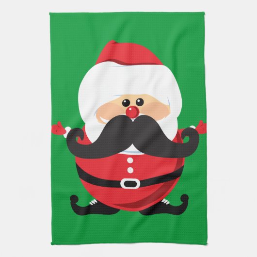 Mustache Santa Claus Theedoek (Verticaal)