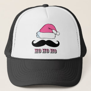 Mustache Santa Pink Trucker Pet