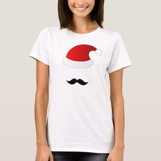 Mustache Santa T-shirt (Voorkant)