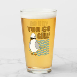 Mustache Seagull Je gaat weg Glas