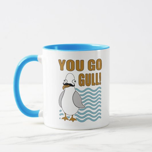 Mustache Seagull Je gaat weg Mok (Links)