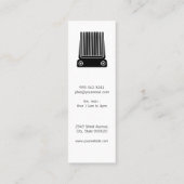 Mustache Shave en Haircut Barber | Houtsim Mini Visitekaartje (Achterkant)