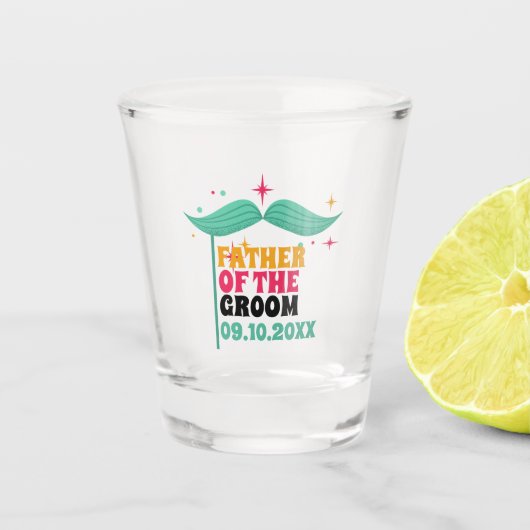 Mustache Shot Glass voor de legendarische vader va Shot Glas (Voorkant)