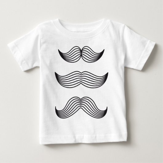 Mustache silhouetten, lijnkunst tekening (Voorkant)
