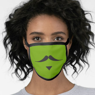 MUSTACHE 'Sir Thomas' gezichtsmasker op groen Mondkapje