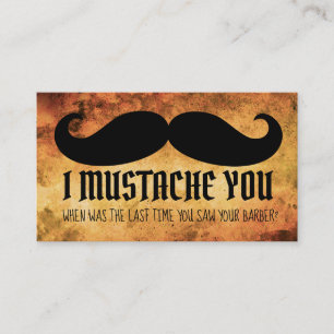 Mustache slogan Visitekaartjes