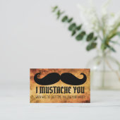 Mustache slogan Visitekaartjes (Staand voorkant)