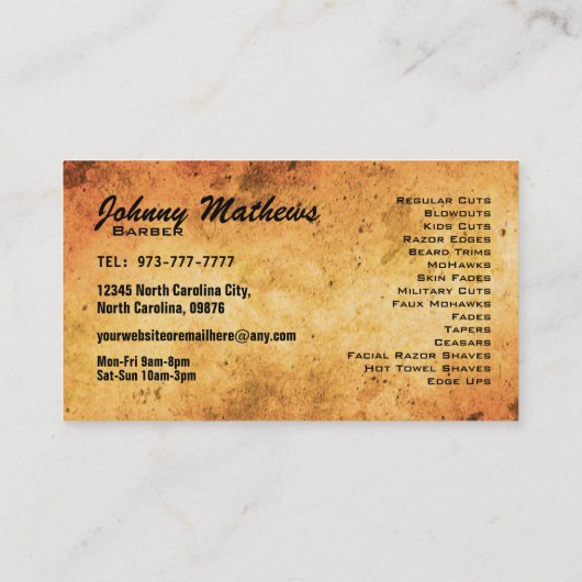 Mustache slogan Visitekaartjes (Achterkant)