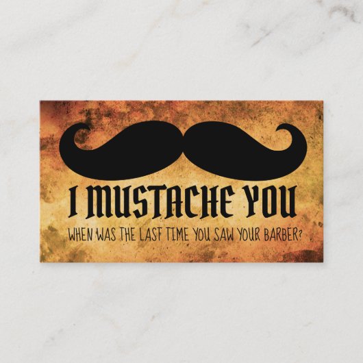 Mustache slogan Visitekaartjes (Voorkant)