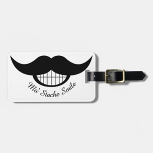 Mustache Smile Bagagelabel
